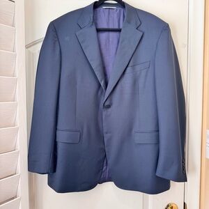 CANALI Mens Single Breasted 2 Button Wool Blue Blazer Suit Jacket Sz 58 EU/48 US
